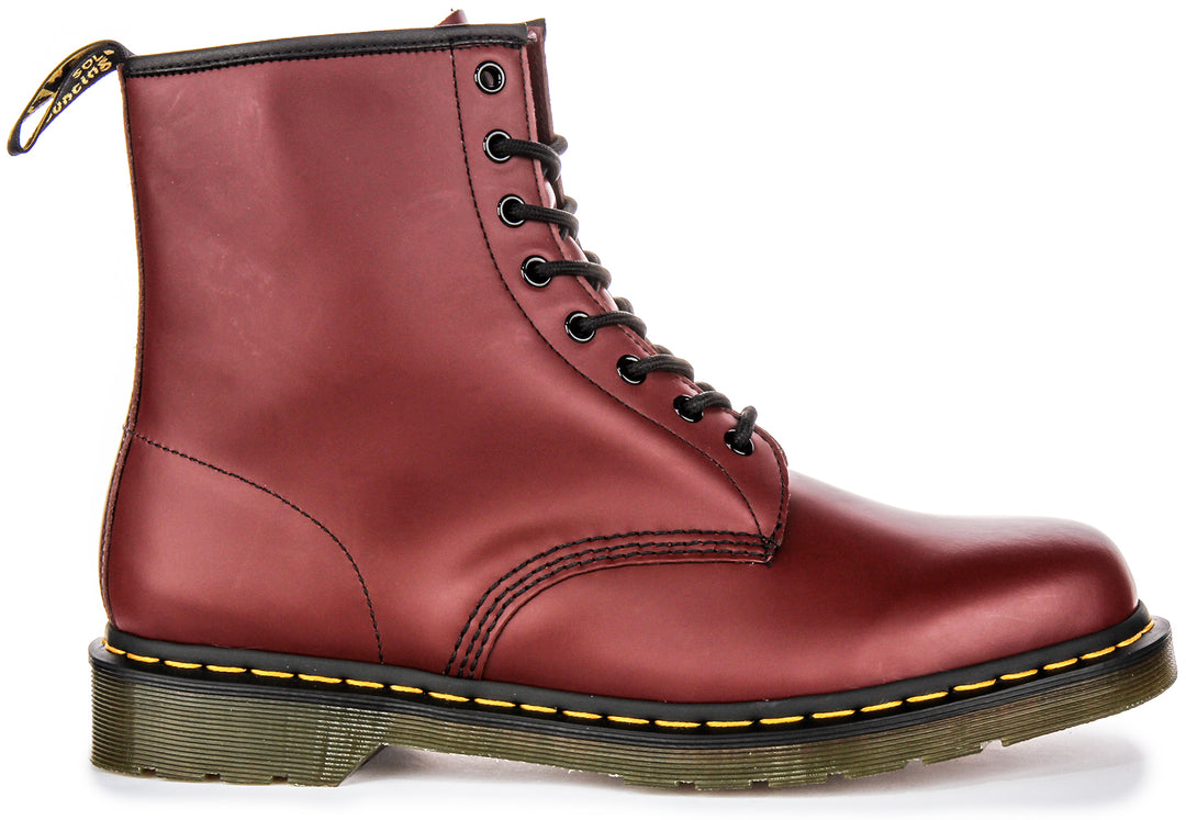 Dr Martens 1460 Smooth Bottes en cuir classiques 8 oeillets à lacets poures en cerise