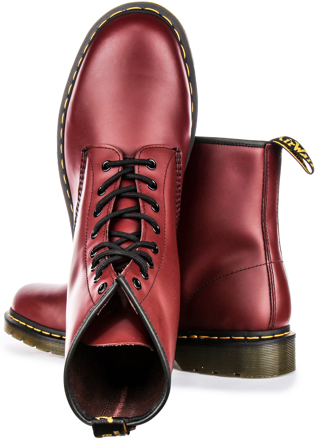 Dr Martens 1460 Smooth Bottes en cuir classiques 8 oeillets à lacets poures en cerise