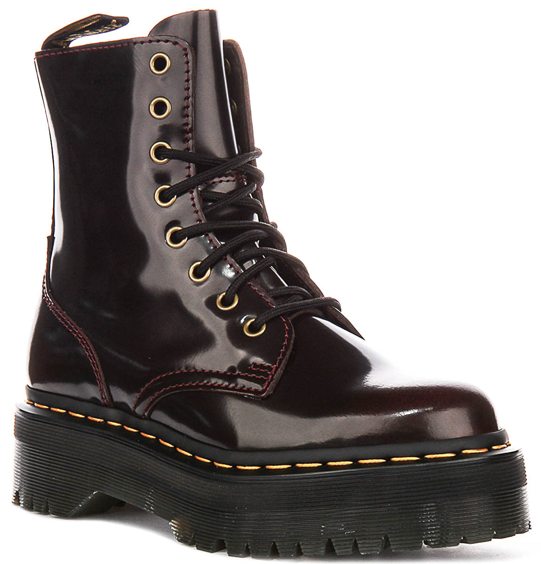 Dr Martens Jadon Platform In Cherry For Women