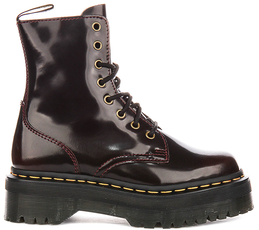 Dr Martens Jadon Platform In Cherry For Women