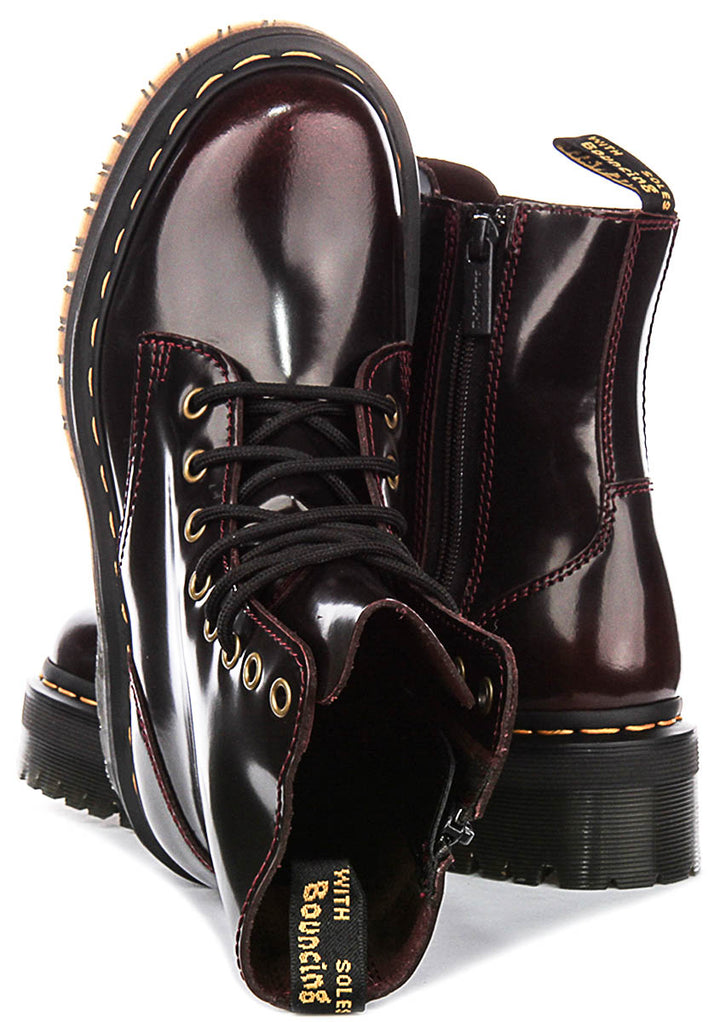 Dr Martens Jadon Platform In Cherry For Women