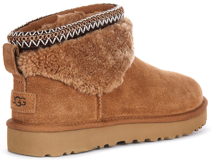 Ugg Australia Ultra Mini Curly In Chestnut For Women