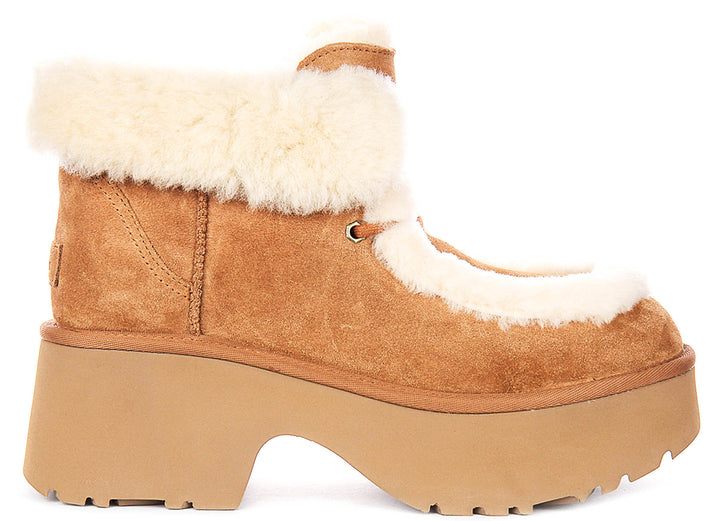 Ugg Australia Esmee Lace Up In Chestnut For Women
