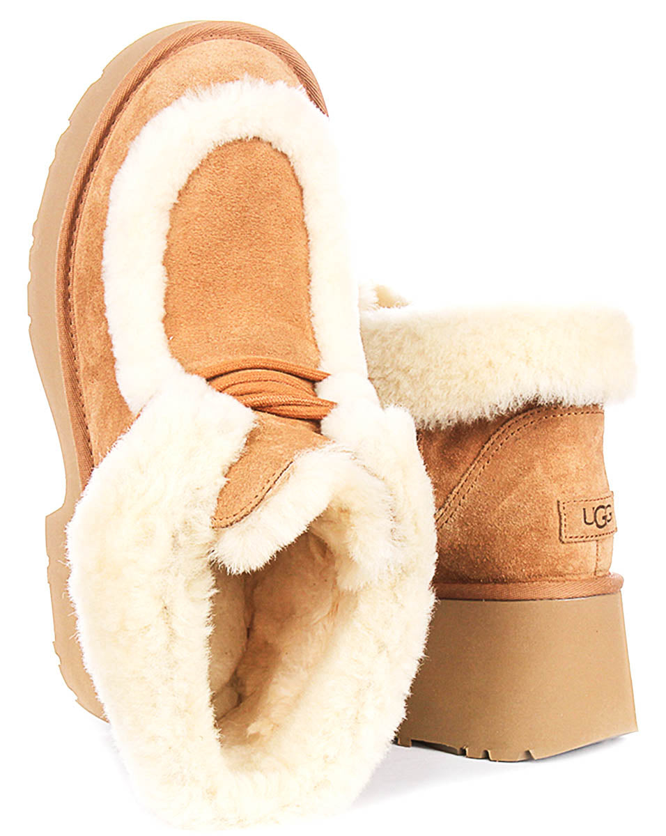 Ugg Australia Esmee Lace Up In Chestnut For Women
