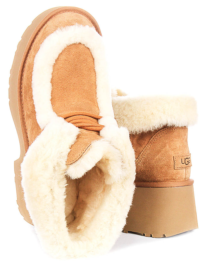 Ugg Australia Esmee Lace Up In Chestnut For Women