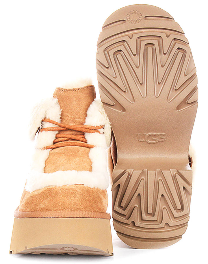 Ugg Australia Esmee Lace Up In Chestnut For Women