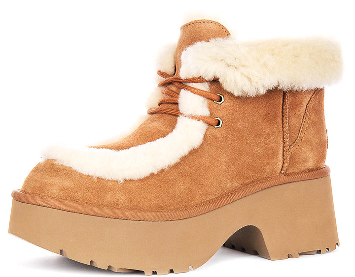Ugg Australia Esmee Lace Up In Chestnut For Women