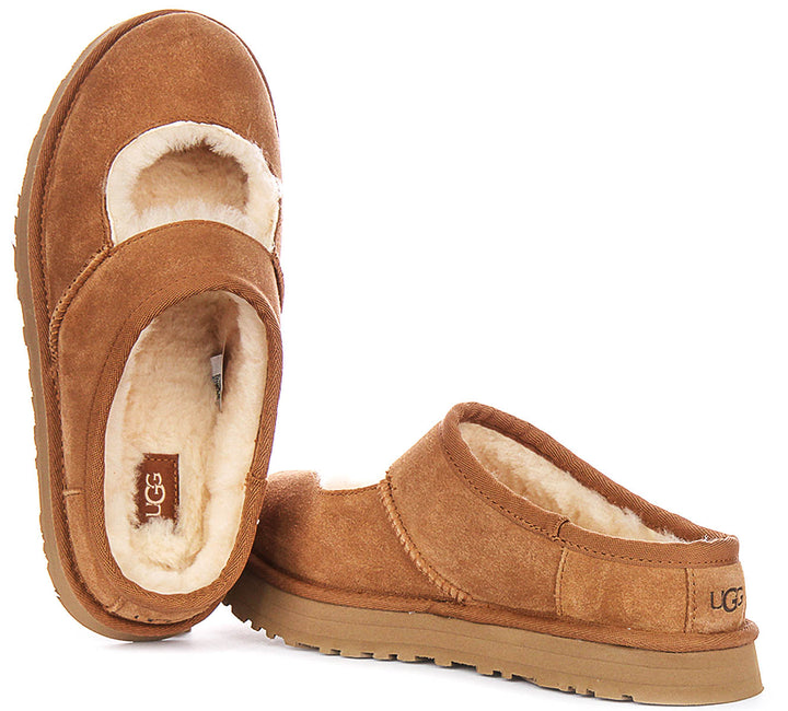 Ugg Australia Bea Mary Jane In Chestnut For Junior