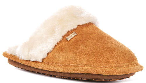 Hunter Womens Mule Slipper In Chestnut