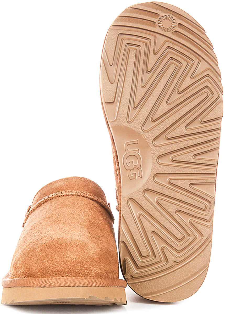 Ugg Australia K Classic Micro In Chestnut For Juniors