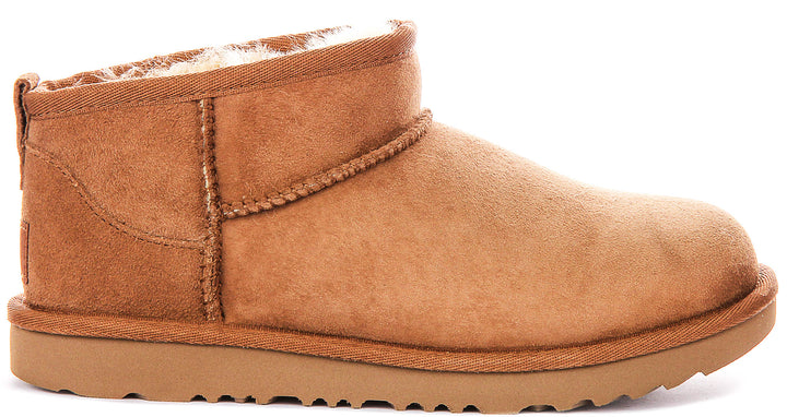 UGG Kids Classic Ultra Mini In Chestnut For Junior