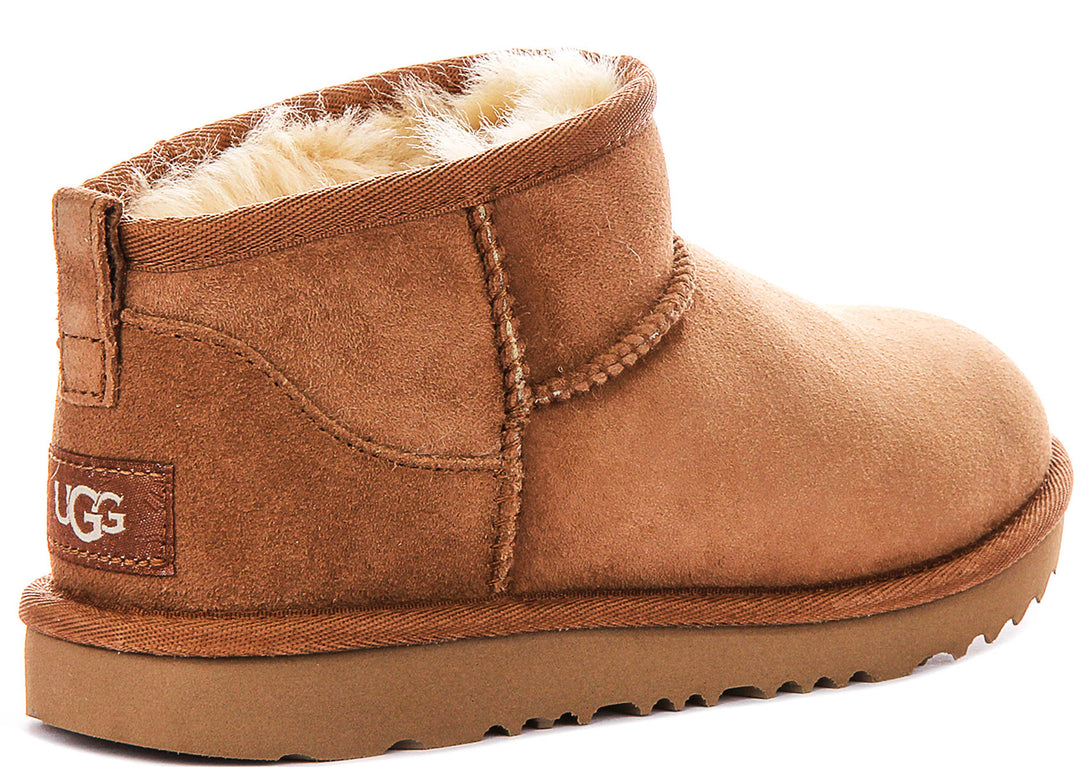 UGG Kids Classic Ultra Mini In Chestnut For Junior