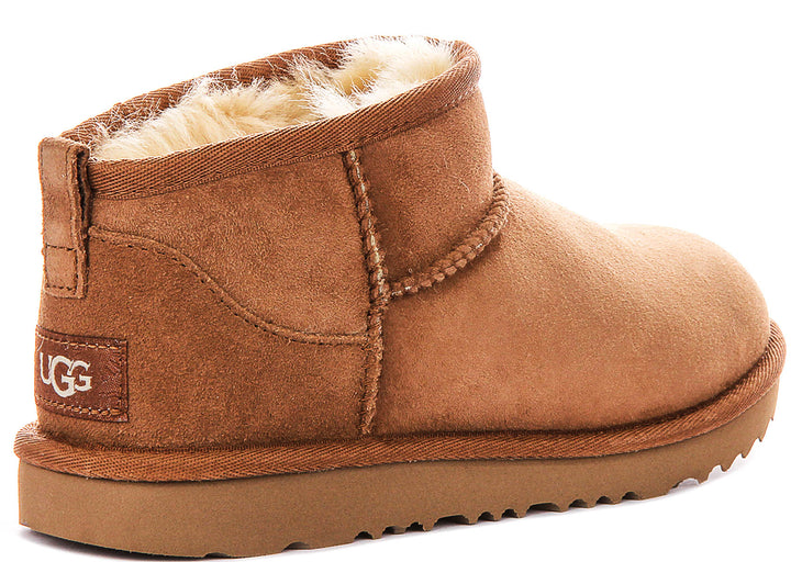 UGG Kids Classic Ultra Mini In Chestnut For Junior