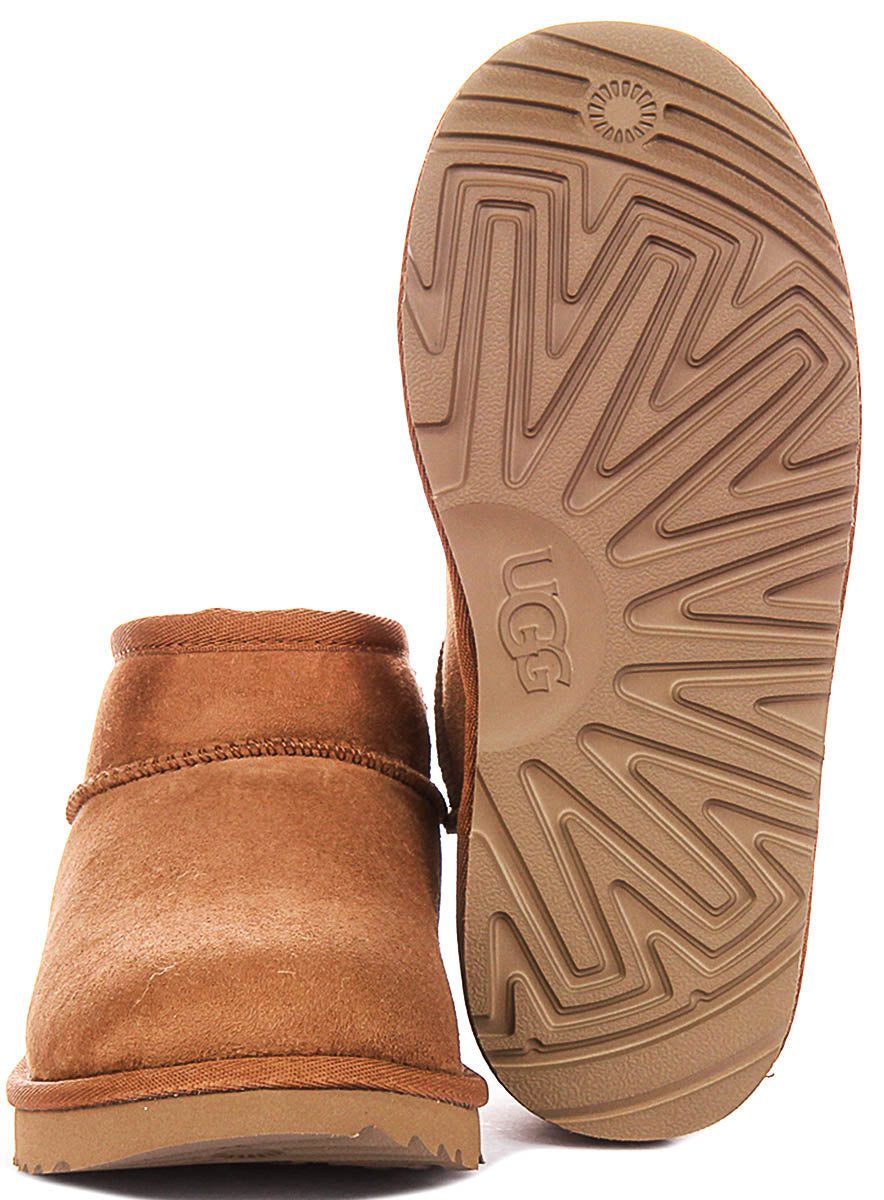 UGG Kids Classic Ultra Mini In Chestnut For Junior