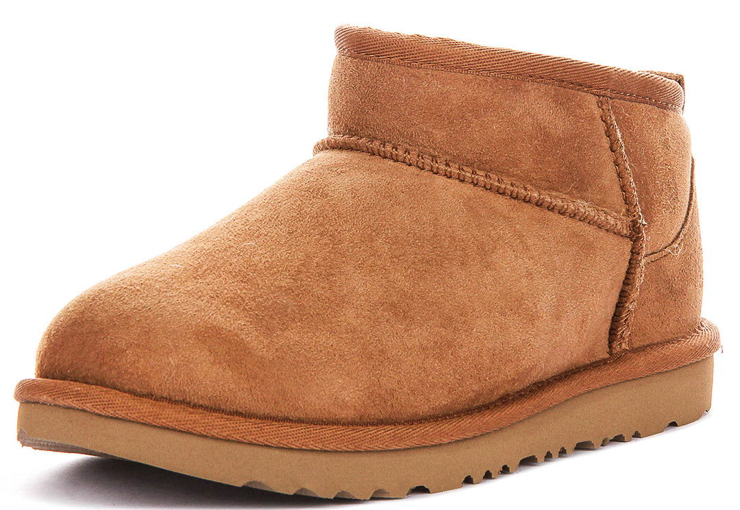 UGG Kids Classic Ultra Mini In Chestnut For Junior