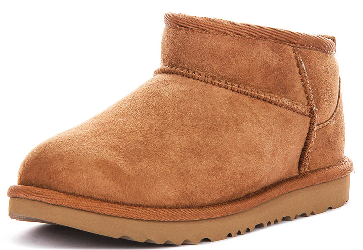 UGG Kids Classic Ultra Mini In Chestnut For Junior