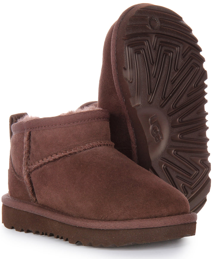 Ugg Australia Classic Ultra Mini In Choco For Toddler