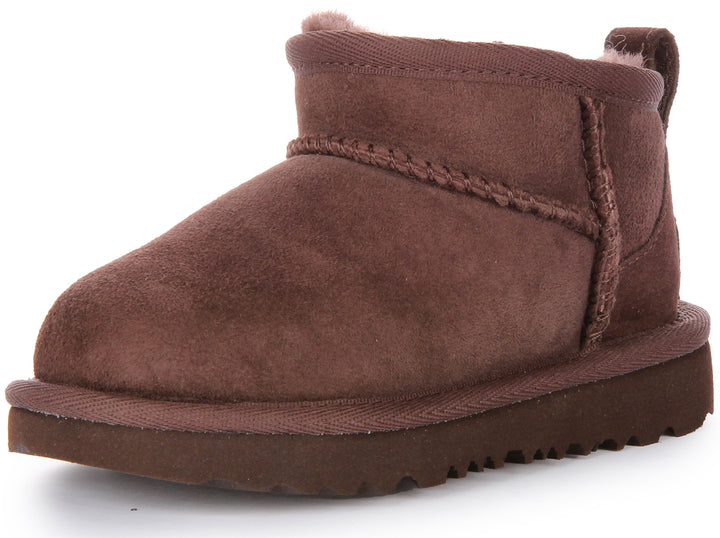 Ugg Australia Classic Ultra Mini In Choco For Toddler