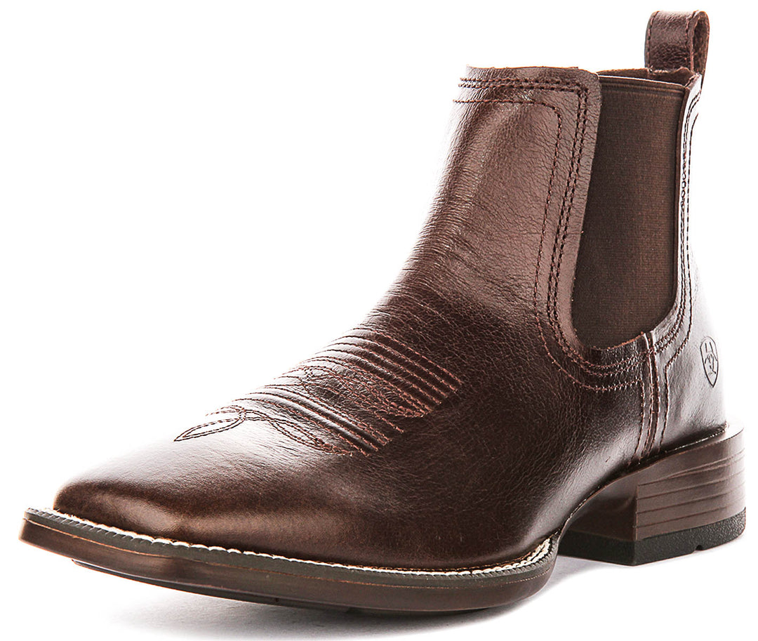 Ariat Booker Chelsea In Choco For Men