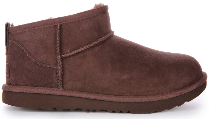 Ugg Australia Clas Ultra Mini In Chocobrown For Juniors