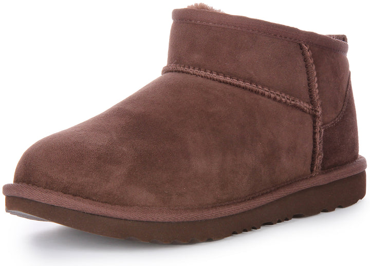 Ugg Australia Clas Ultra Mini In Chocobrown For Juniors