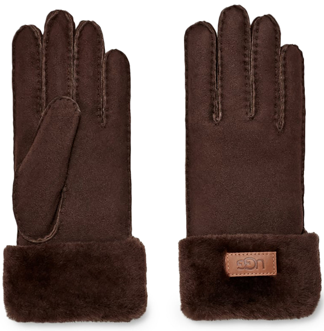 Ugg Australia Winter Ready Cozy Gloves Damen Wildlederhandschuhe in Schokobraun