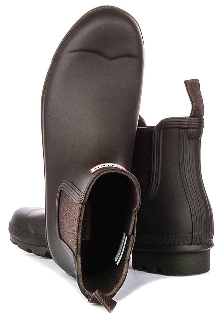 Hunter Orginal Chelsea In Choco Brown For Men