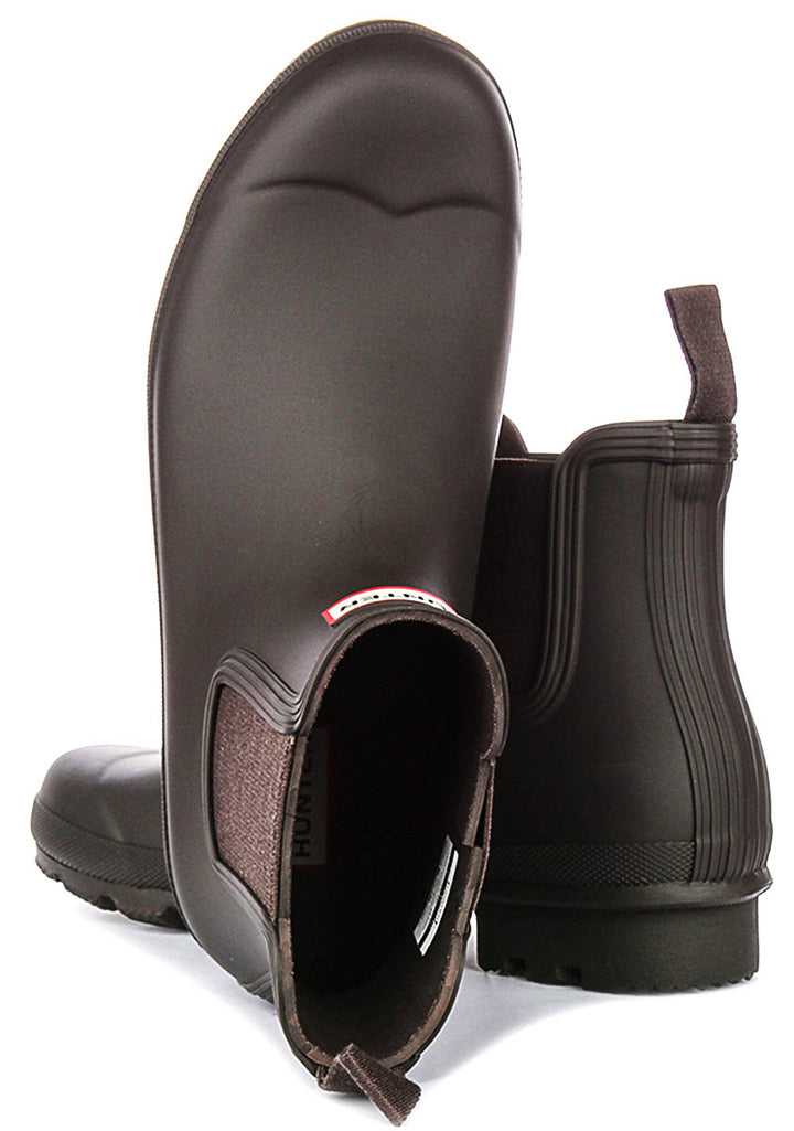 Hunter Orginal Chelsea In Choco Brown For Men