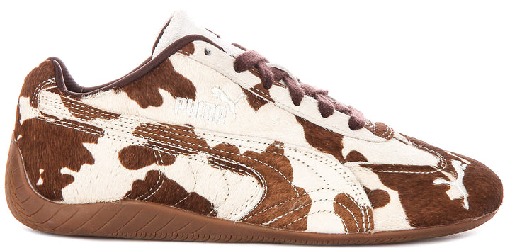 Puma Speedcat Cow Print In Choco Brown For Women