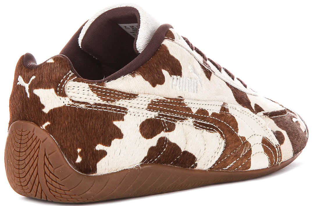 Puma Speedcat Cow Print In Choco Brown For Women