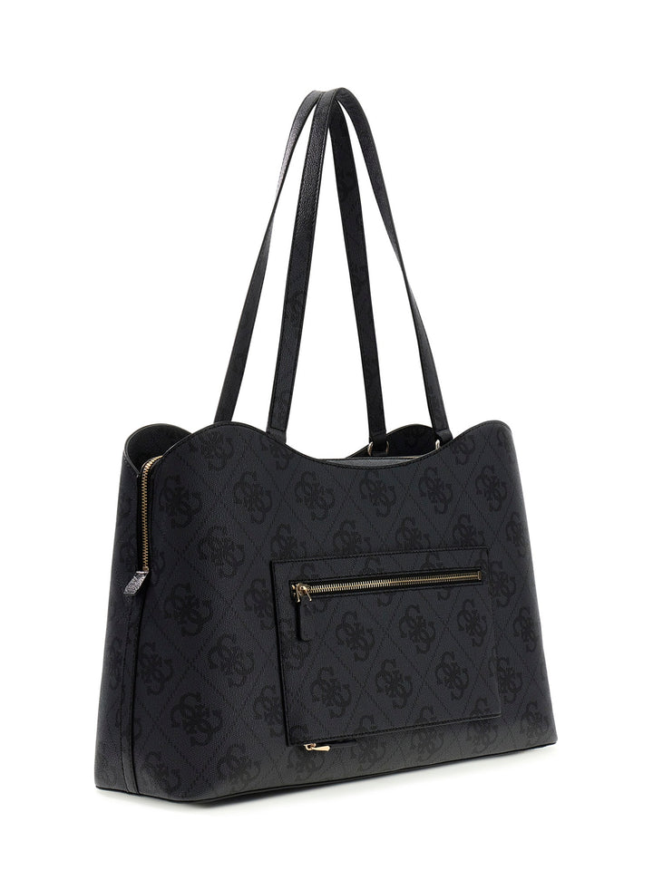 GuessJanie Logo Carryall Tote Bag In Coal For Women