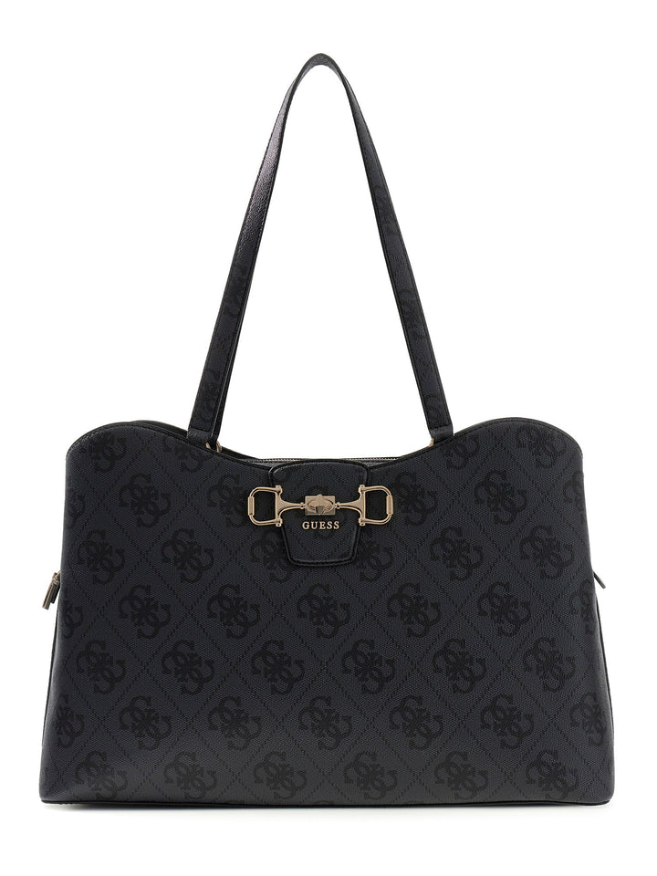 GuessJanie Logo Carryall Tote Bag In Coal For Women