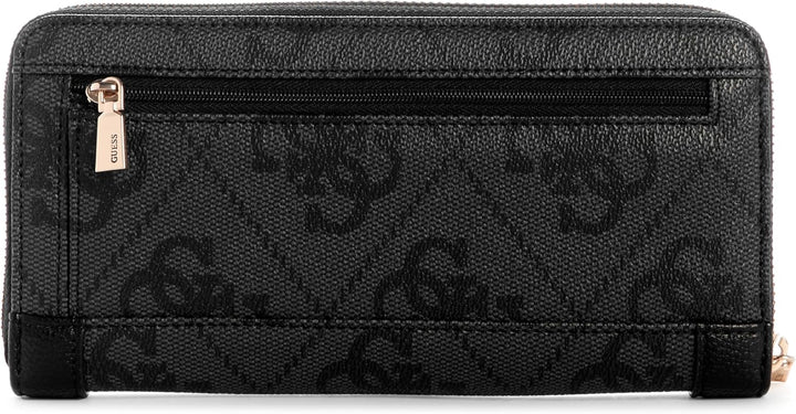 Guess Karnilla Logo Maxi Wallet In Coal For Women
