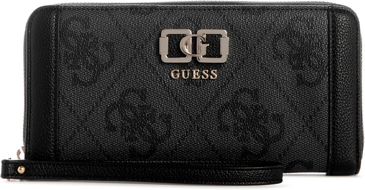 Guess Karnilla Logo Maxi Wallet In Coal For Women
