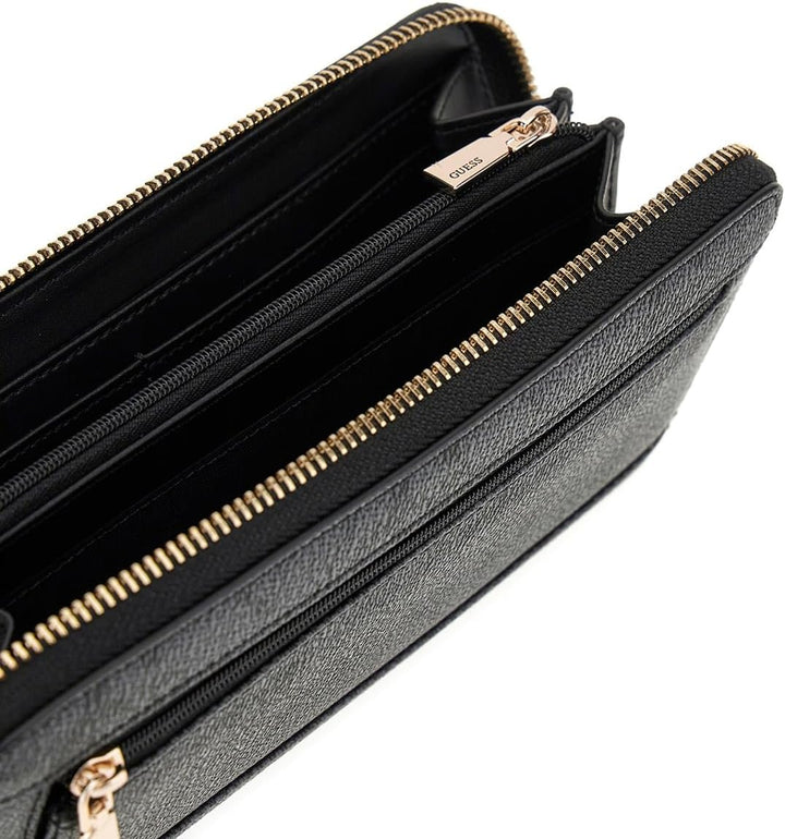 Guess Janie Logo Maxi Wallet In Coal For Women