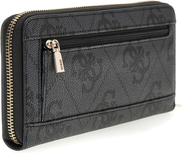 Guess Janie Logo Maxi Wallet In Coal For Women