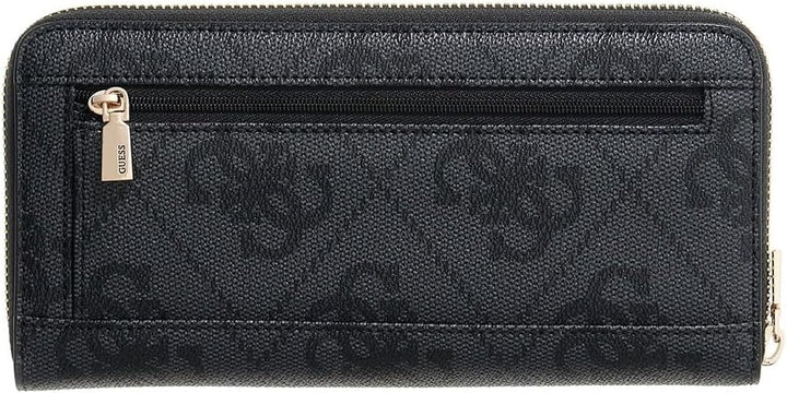 Guess Janie Logo Maxi Wallet In Coal For Women
