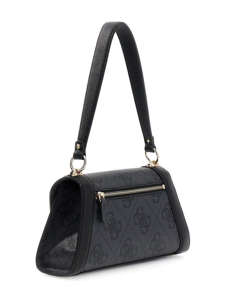 Guess Karnilla Logo Shoulder Bag In Coal For Women