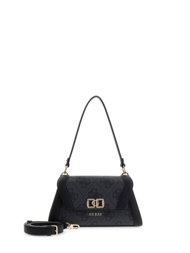 Guess Karnilla Logo Shoulder Bag In Coal For Women