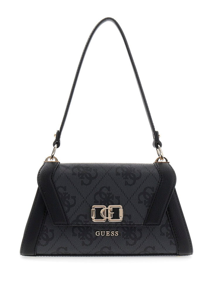 Guess Karnilla Logo Shoulder Bag In Coal For Women