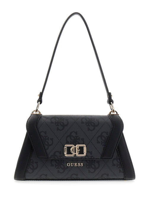 Guess Karnilla Logo Shoulder Bag In Coal For Women