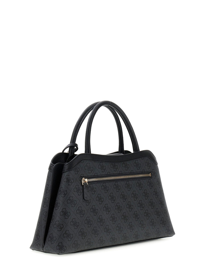 Guess Lindsey Girlfriend Satchel Bag In Coal For Women