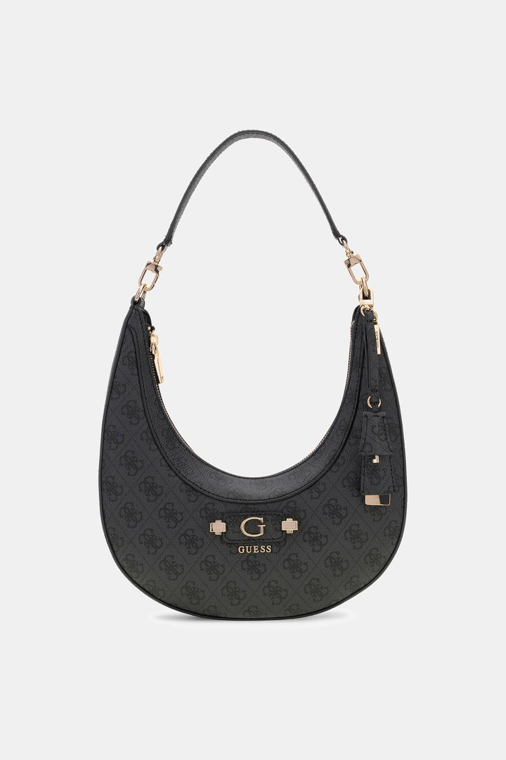 Guess Lindsey Hobo Bag In Coal For Women