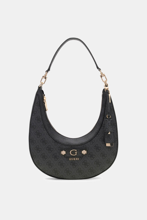 Guess Lindsey Hobo Bag In Coal For Women