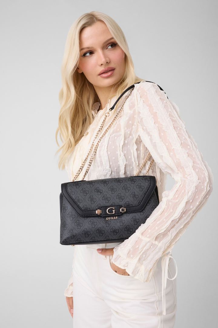 Guess Lindsey Crossbody Bag In Coal For Women