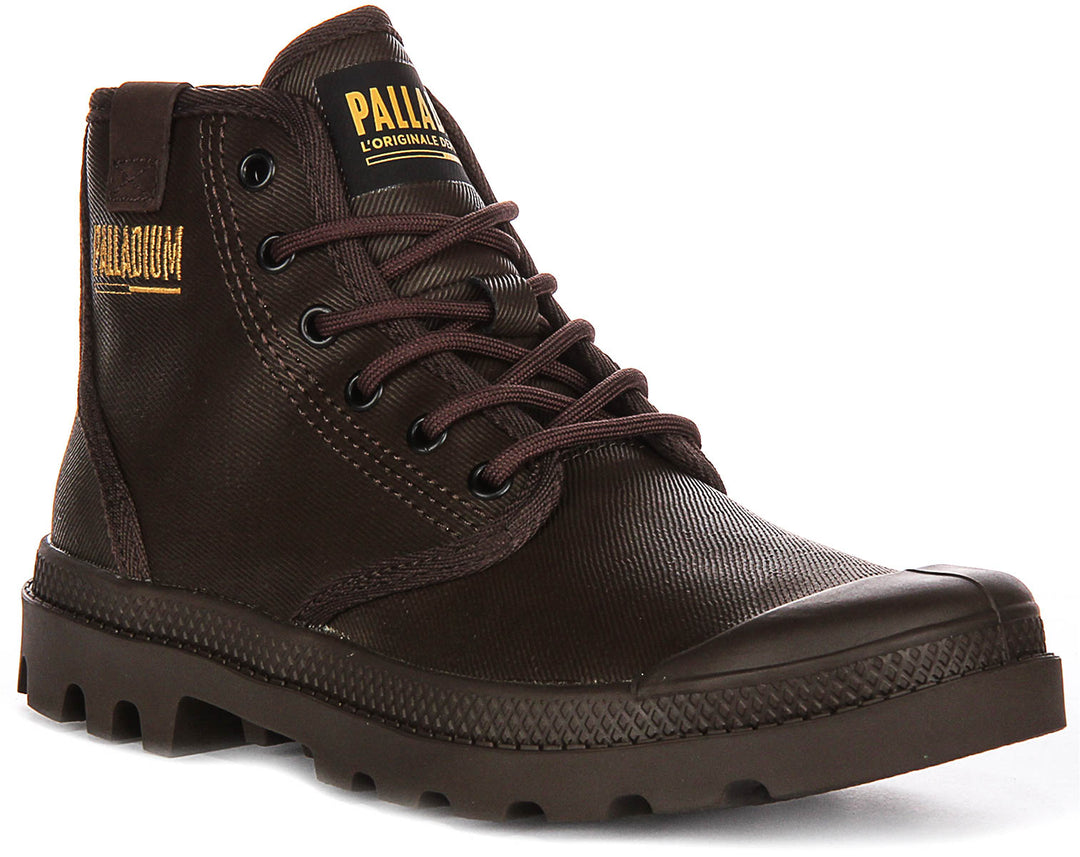 Palladium Pampa Hi Coated In Cocoa Boots