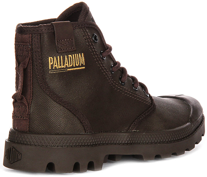 Palladium Pampa Hi Coated In Cocoa Boots