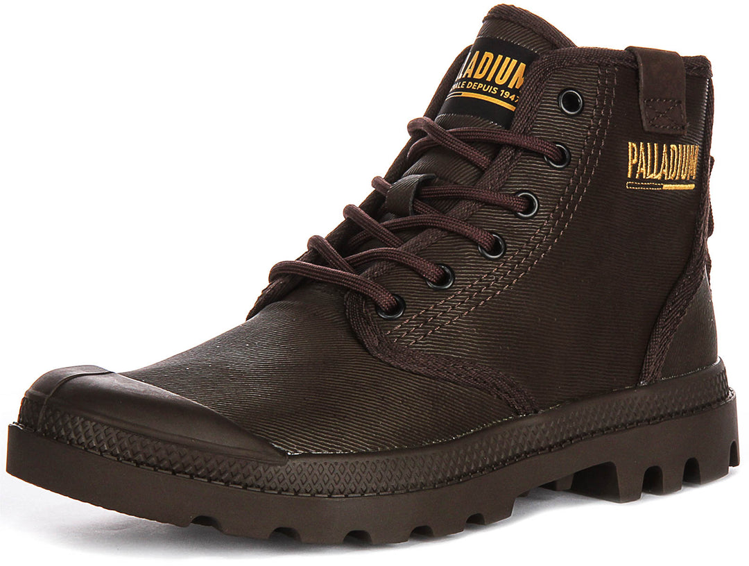 Palladium Pampa Hi Coated In Cocoa Boots