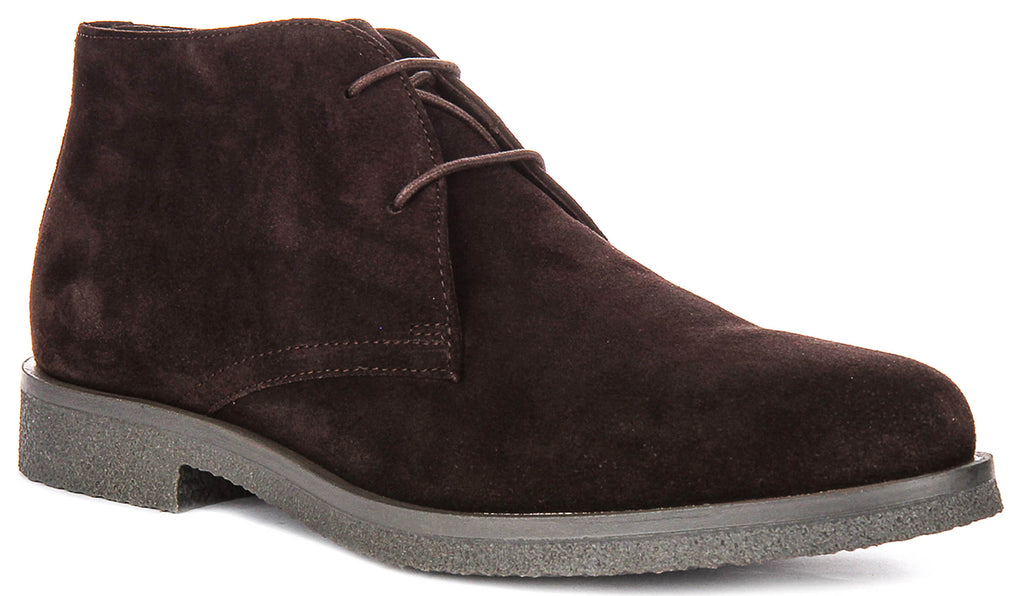 Geox Claudio Suede Ankle Boots in Coffee | Lace up Chukka  display picture 1