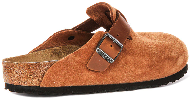 Birkenstock Boston Bs In Cognac | Regular Fity